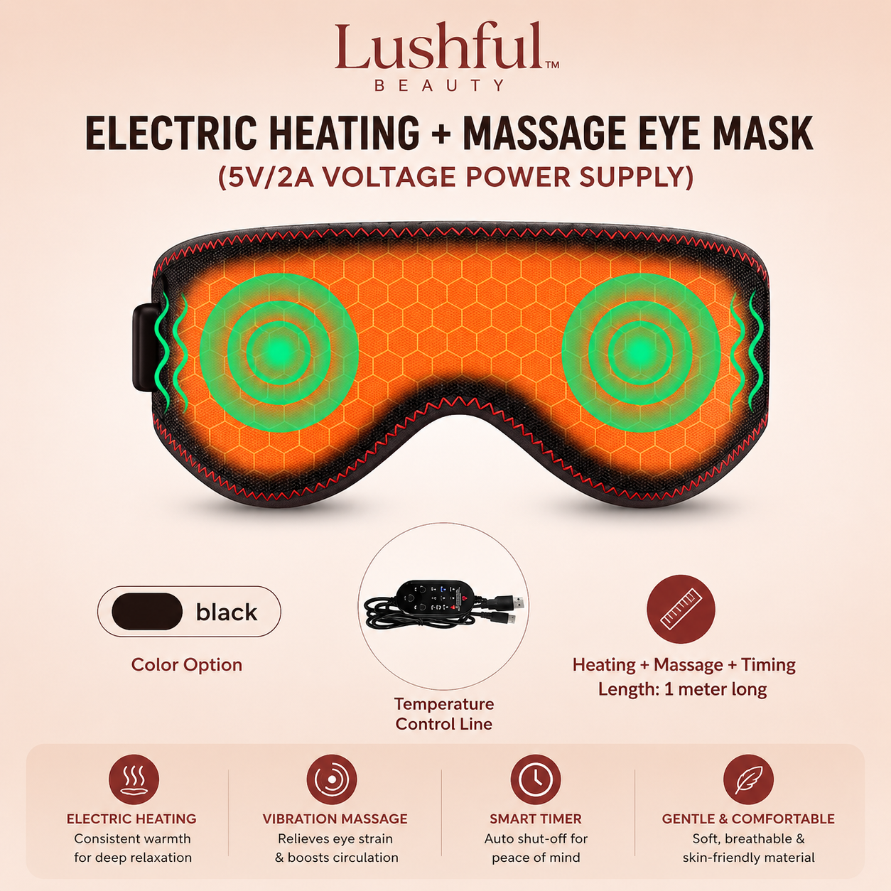 Lushful Beauty™ Heated Eye Mask